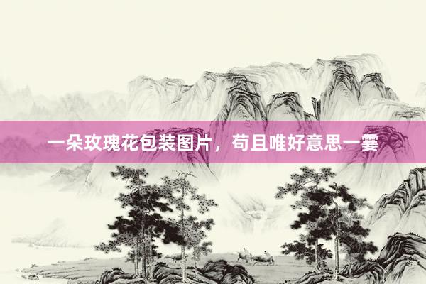 一朵玫瑰花包装图片，苟且唯好意思一霎